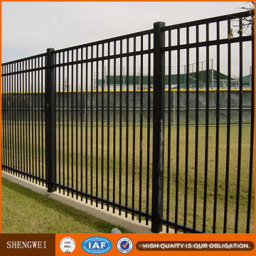 Black Galvanized Safety Steel Pipe Security Fence